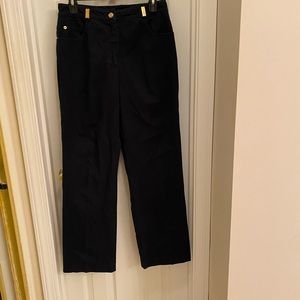 ST. JOHN SPORT Black Pants Gold-toned hardware five pocket style